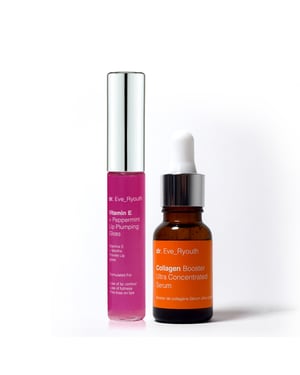 Collageen Booster Ultra Geconcentreerd Serum 15ml + Vitamine E en Peppirment Lip Plumps 8ml