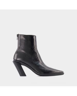 Blok Henri sandalen - Ann Demeulemeester - Leer - Zwart