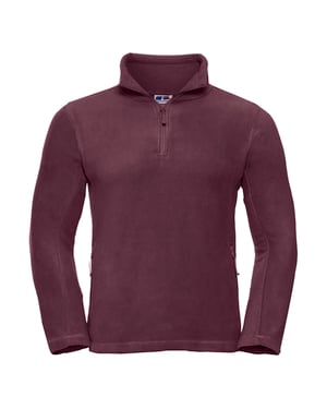 Russell Heren 1/4 Ritssluiting Outdoor Fleece Top (Bourgondië)