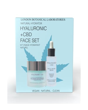 London Botanical Laboratories LBL- CBD + hyaluronzuur gezichtsset (serum + vochtinbrengende crème)