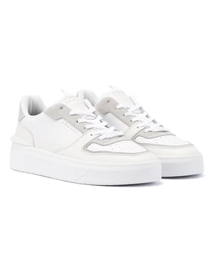 Cruyff Surefire Tennis Leather Heren Wit/Grijs Trainers