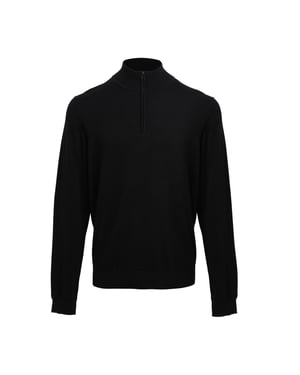 Premier Herenrits sweatshirt met halsopening (Zwart)