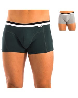 Pack-2 Boxers Unno Basic ademende stof D05H2 heren