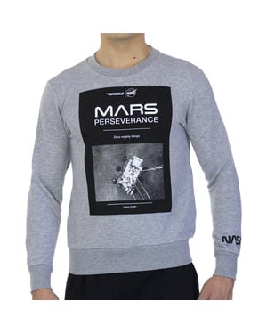 Basic heren sweatshirt met lange mouwen en ronde kraag MARS03S