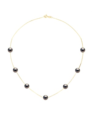 Ketting Echte 7 Echte Gecultiveerde Tahiti Parels DOOR Ronde 7-8 mm