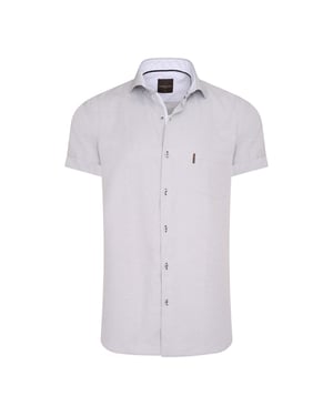 Cappuccino Italia Overhemden Short Sleeve Blouse Grijs Grijs