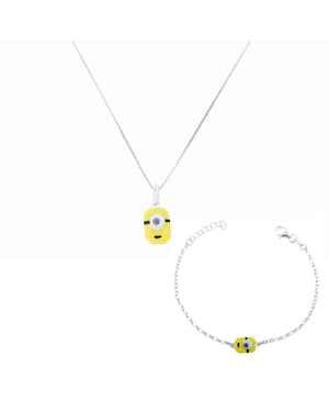 Orphelia 'Minion' Kinder 925 Zilveren Set: Ketting-Hanger + Armband - Zilver SET-7135/1