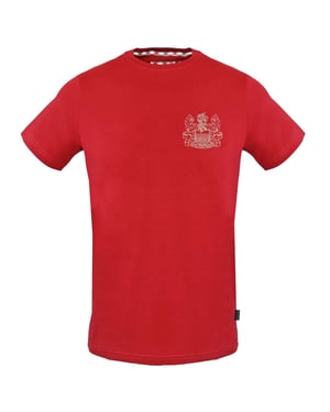 Aquascutum gestikt Aldis-logo rood T-shirt