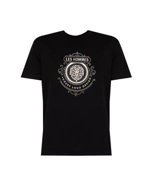Les Hommes T-Shirt Luxury Logo Mannen zwart