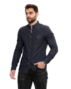 Gant Heren Regular Fit Overhemd - Zwart