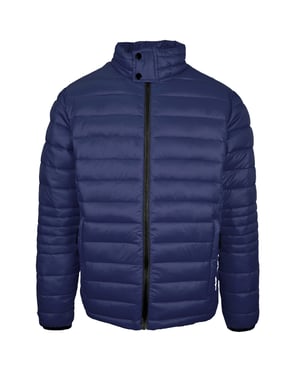Plein Sport Effen Gewatteerde Marineblauwe Jas
