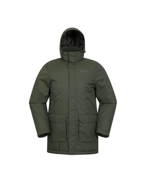 Mountain Warehouse Heren Ranger gewatteerde parka (Kaki Groen)