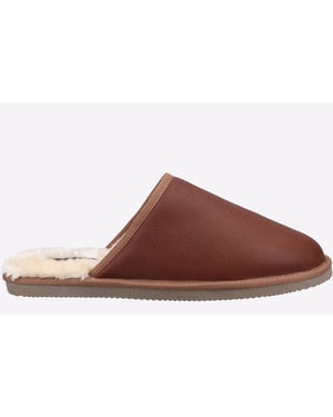 Hush Puppies Coady Suède Heren Pantoffels In Het Beige
