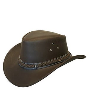 Cowboy Outback echte lederen Aussie Bush-hoed