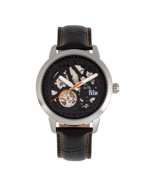 Reign Rudolf automatisch skelet horloge met leren band