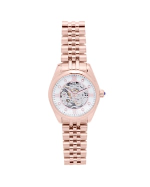 Empress Magnolia Automatic MOP Skeleton Dial Bracelet Watch