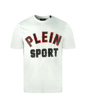 Plein Sport Block Logo Wit T-shirt