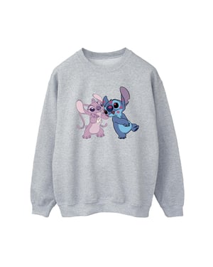 Disney Dames/Dames Lilo & Stitch Kisses Sweatshirt (Sportgrijs)