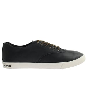 Seavees Hermosa Sneaker Wintertide Zwart Geolied Ruig Leer Zwart Herenschoenen