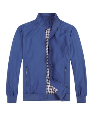 Heren Bomberjack met opstaande kraag, overgangsjack voor de herfst, casual sportjack blauw