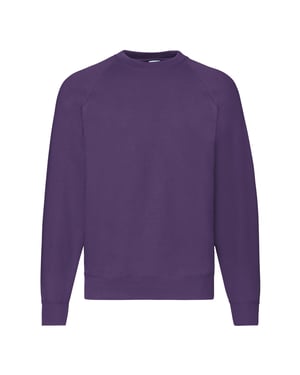 Fruit of the Loom Heren Klassiek Raglan Sweatshirt (Paars)