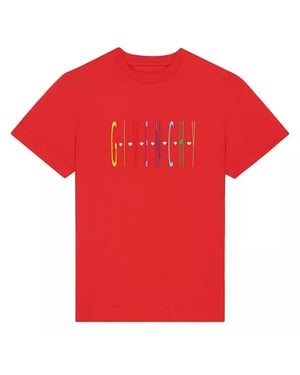 Givenchy Heart-logo slim-fit rood T-shirt