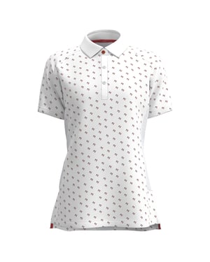 Forelson Dames/Dames Varah poloshirt met knoopjes en patroon (Wit)
