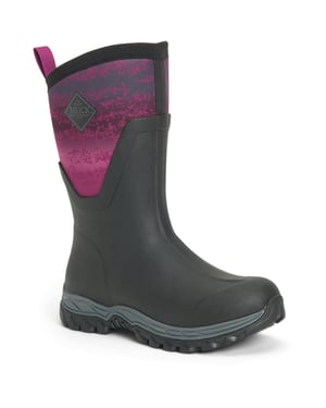 Muck Boots Arctic Sport Mid Rubberen Zwarte/Magenta Regenlaarzen