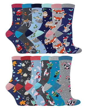 Wildfeet - 12 Dagen Adventskalender Sokken in Kerst Cadeaudoos - 12 Dagen van Kerstmis