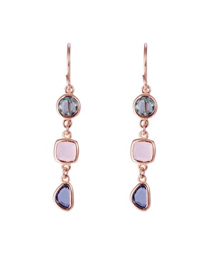 Orphelia 'Euphemia' Dames 925 sterling zilveren Dangle Oorbellen - Roze ZO-7411