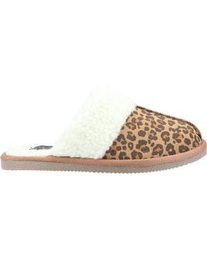 Hush Puppies Dames/dames Arianna Luipaardprint suède pantoffels (Bruin/Wit)