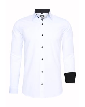 Rusty Neal Overhemden Overhemd Slim Fit Wit