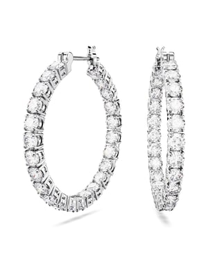 Swarovski 'Matrix' Dames Oorbellen van Basismetalen Hangers - Zilver 5647715
