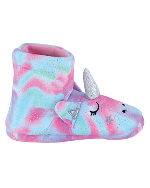 Kinderen 3d roze en blauwe eenhoorn pantoffellaarzen - Roze