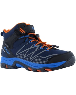 Hi-Tec Blackout Mid Polyester Soft Shell Jongens Marine/Oranje/Meerblauwe Wandelschoenen