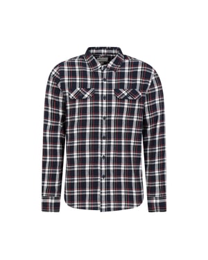 Mountain Warehouse Heren Overhemd met lange mouwen in molton (Blauw)