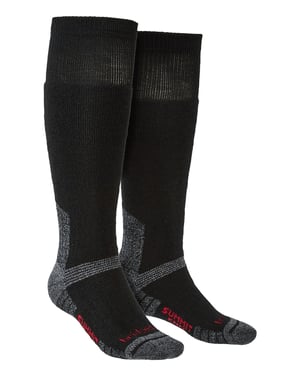 Bridgedale - Heren Outdoor Merino Wol Kniekousen - Zwart