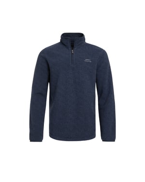 Weird Fish Heren Errill Textured Eco Friendly Quarter Zip Fleece Top (Marine)