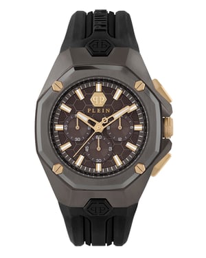 Philipp Plein Octagon Heren Zwarte Horloge PWTBA0323