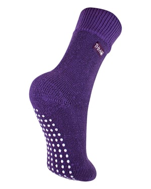 THMO - Indoor Slipper Sokken met Grijpers voor Kinderen - Paars