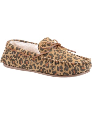 Hush Puppies Dames/dames Allie Luipaardprint Suède Slippers (Bruin)