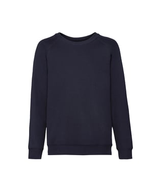 Fruit of the Loom Klassiek Raglan Sweatshirt voor kinderen/Kinderen (Deep Navy)