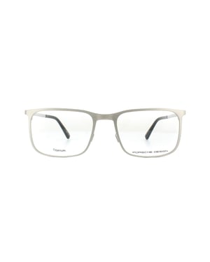 Porsche Design rechthoekige zilverherenglazen frames