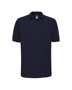 Russell Heren Ripple Collar & Manchet Poloshirt met korte mouwen (Franse marine)