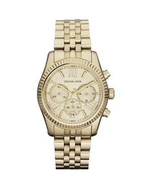 Michael Kors MK5556 Lexington Chronograaf Champagne Wijzerplaat Goud Pvd Dameshorloge
