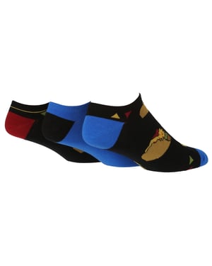 Wild Feet - Set van 3 sneakersokken voor heren | Nieuwigheid - Taco