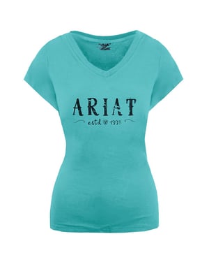 Ariat Logo Dames Turquoise T-shirt