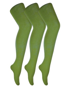 3 paar dames gekleurde ondoorzichtige 80 denier panty's - Khaki