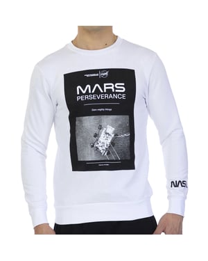 Basic heren sweatshirt met lange mouwen en ronde kraag MARS03S