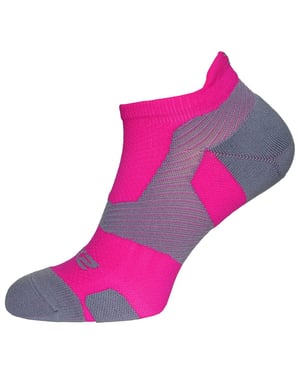 2XU Light Cushion herensokken Magneta/Light Grey No Show Socks